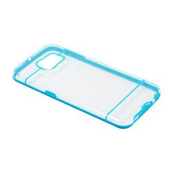 Samsung Galaxy S6 Transparent Gummy Hybrid Case (Blue)